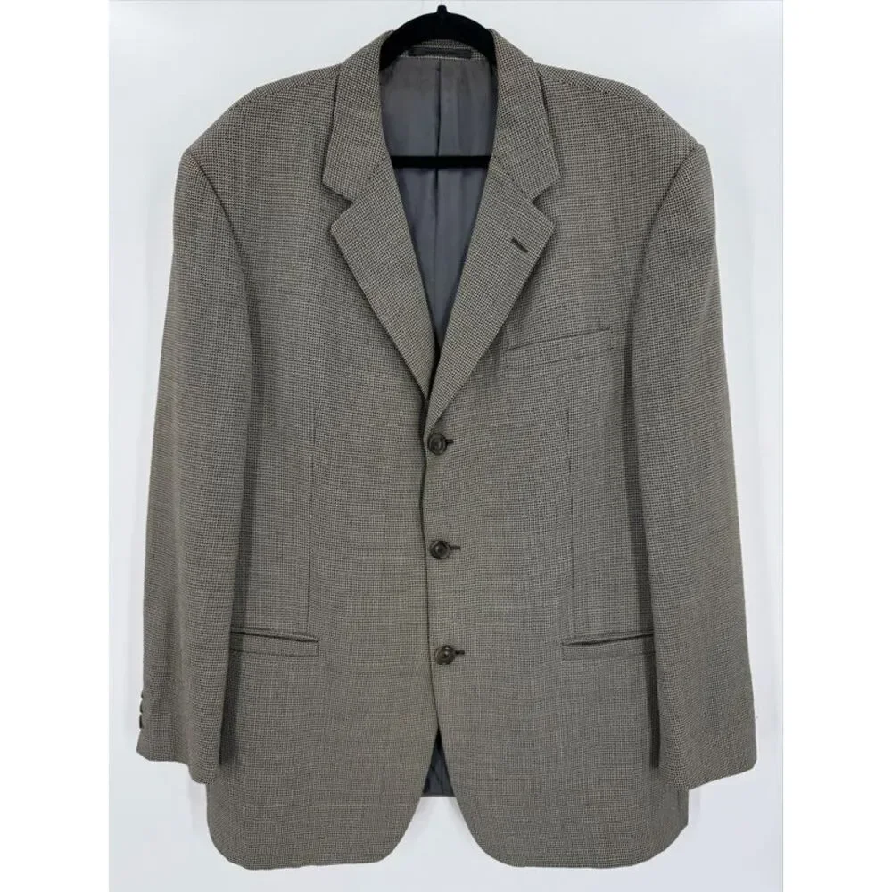 VERSACE Classic V2 Vintage Beige 3 Button Blazer Jacket